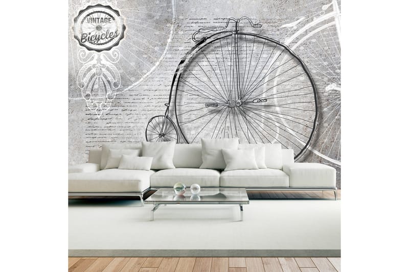 Fototapet Vintage Bicycles Black And White 200x140 - Artgeist sp. z o. o. - Interiør - Tapet - Fototapeter