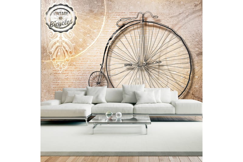 Fototapet Vintage Bicycles Sepia 150x105 - Artgeist sp. z o. o. - Interiør - Tapet - Fototapeter