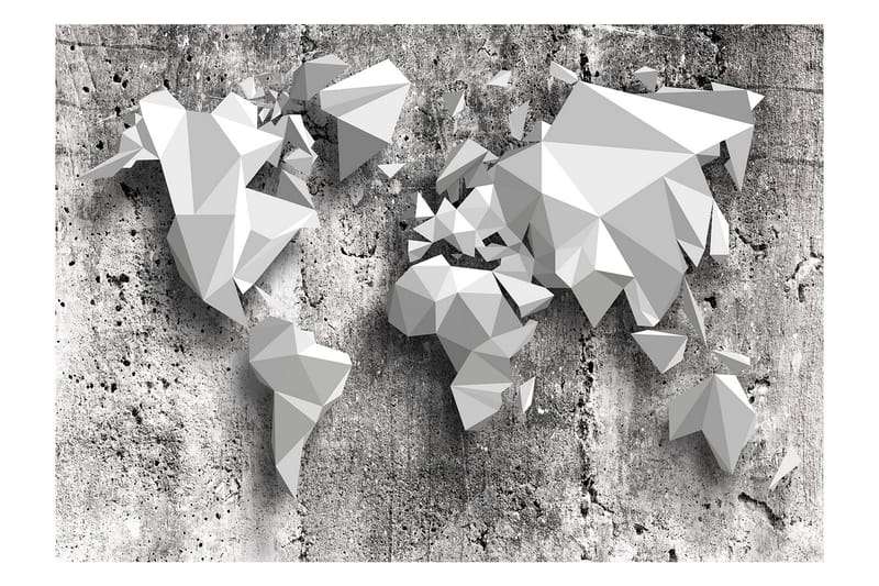 Fototapet World Map Origami 250x175 - Artgeist sp. z o. o. - Interiør - Tapet - Fototapeter