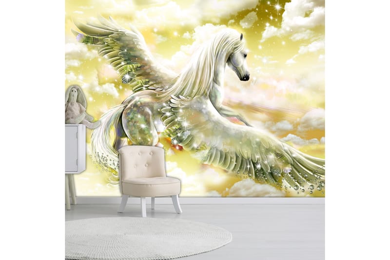 Fototapet Pegasus Yellow 400x280 - Finnes i flere størrelser - Interiør - Tapet - Fototapeter