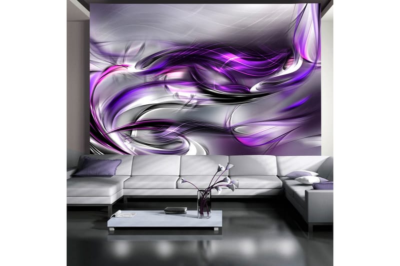 Fototapet Purple Swirls 350x245 - Artgeist sp. z o. o. - Interiør - Tapet - Fototapeter