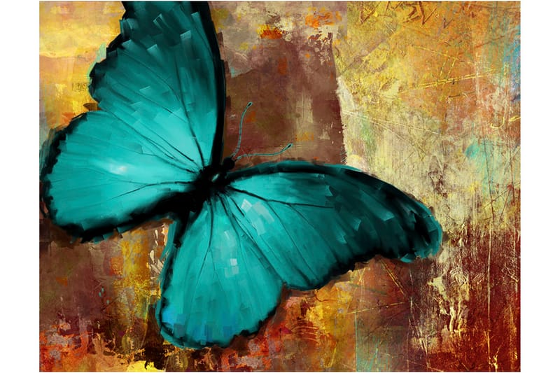 Veggmaleri Painted Butterfly 200x154 - Artgeist sp. z o. o. - Interiør - Tapet - Fototapeter