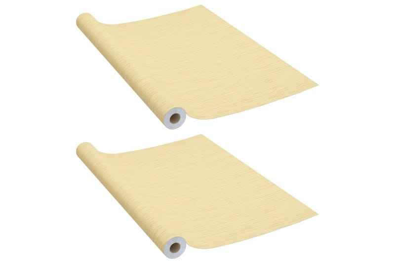 Selvklebende møbelfolier 2 stk 500x90 cm PVC japansk eik - Beige - Interiør - Veggdekorasjon - Dekorativ plast