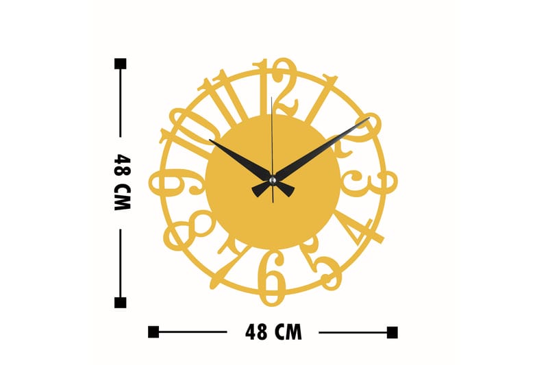 Dekorasjon Veggklokke - Gull - Interiør - Veggdekorasjon - Klokker