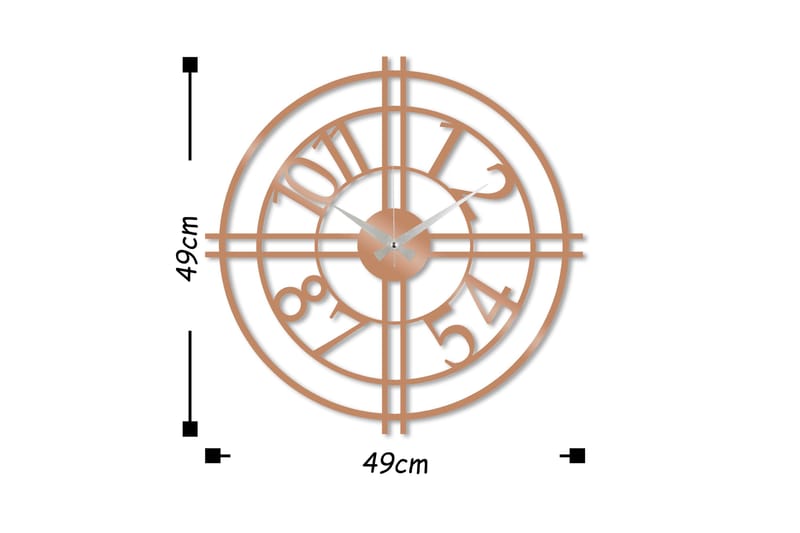 Dekorasjon Veggklokke - Kobber - Interiør - Veggdekorasjon - Klokker