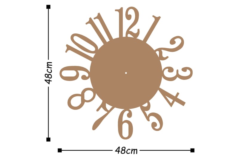 Dekorasjon Veggklokke - Kobber - Interiør - Veggdekorasjon - Klokker