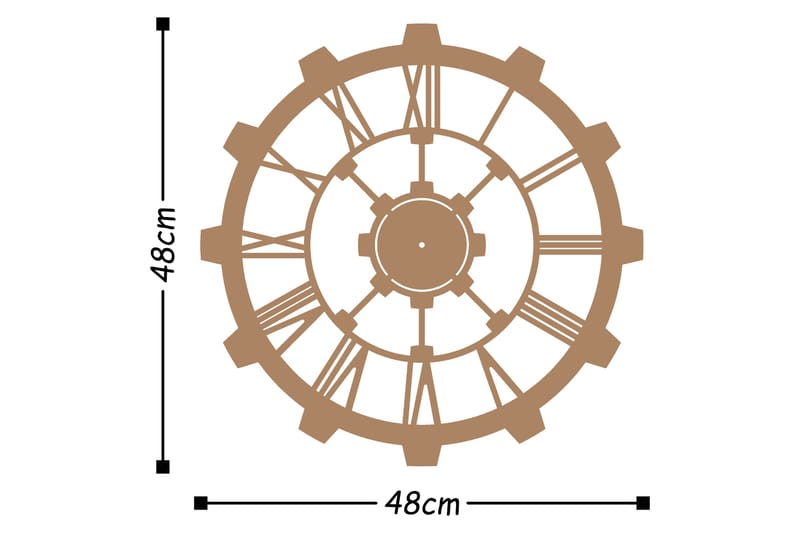 Dekorasjon Veggklokke - Kobber - Interiør - Veggdekorasjon - Klokker