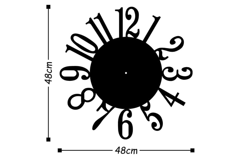 Dekorasjon Veggklokke - Svart - Interiør - Veggdekorasjon - Klokker