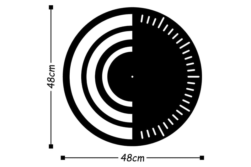 Dekorasjon Veggklokke - Svart - Interiør - Veggdekorasjon - Klokker