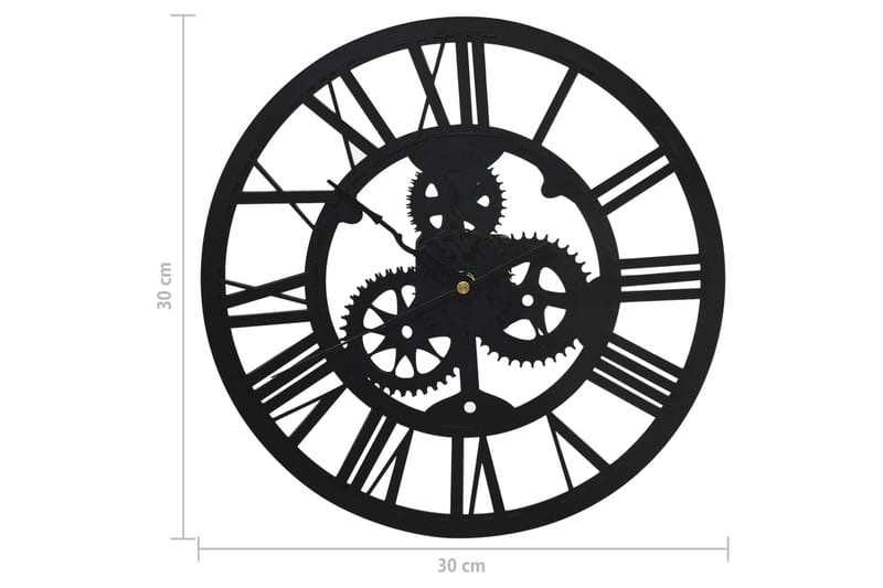 Veggklokke svart 30 cm akryl - Svart - Interiør - Veggdekorasjon - Klokker