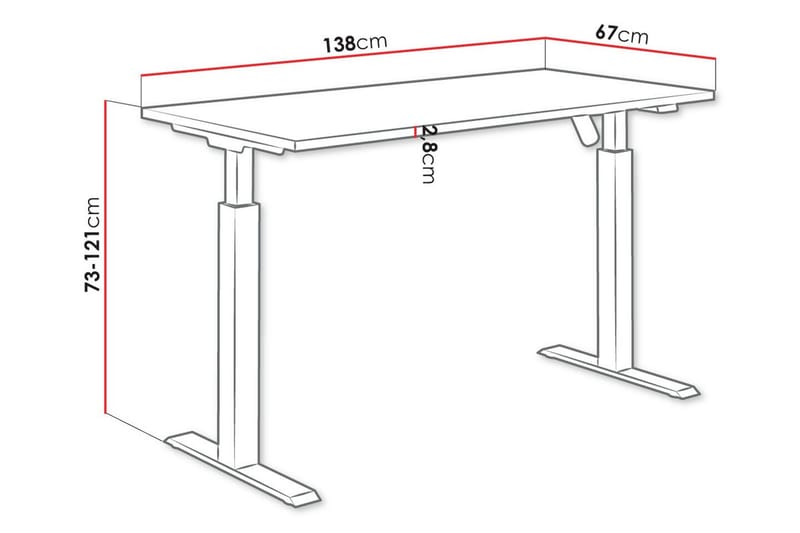 Barneskrivebord Tallow 73 cm - Matt Svart - Møbler - Barnemøbler - Barnebord - Skrivepult barn