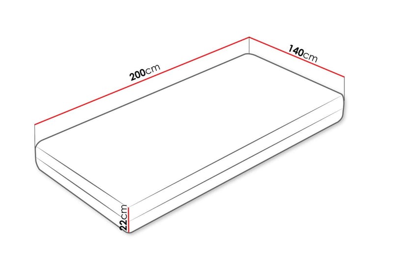 Bortan Fjærmadrass 140x200 cm - Hvit - Møbler - Barnemøbler - Barneseng & Juniorseng - Rammemadrass barn & barnemadrass