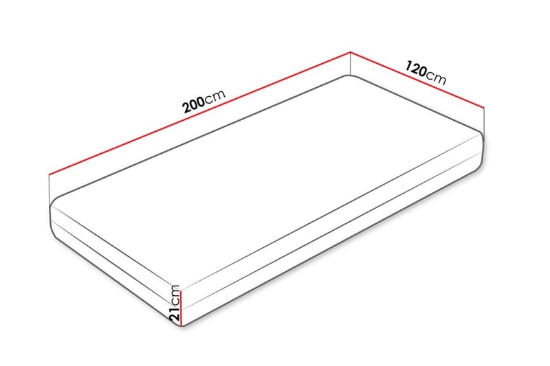 Flynt Fjærmadrass 120x200 cm - Hvit - Møbler - Barnemøbler - Barneseng & Juniorseng - Rammemadrass barn & barnemadrass