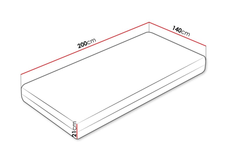 Flynt Fjærmadrass 140x200 cm - Hvit - Møbler - Barnemøbler - Barneseng & Juniorseng - Rammemadrass barn & barnemadrass