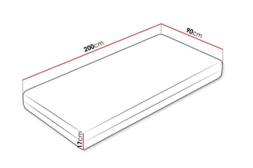 Garbo Fjærmadrass 90x200 cm - Hvit - Møbler - Barnemøbler - Barneseng & Juniorseng - Rammemadrass barn & barnemadrass