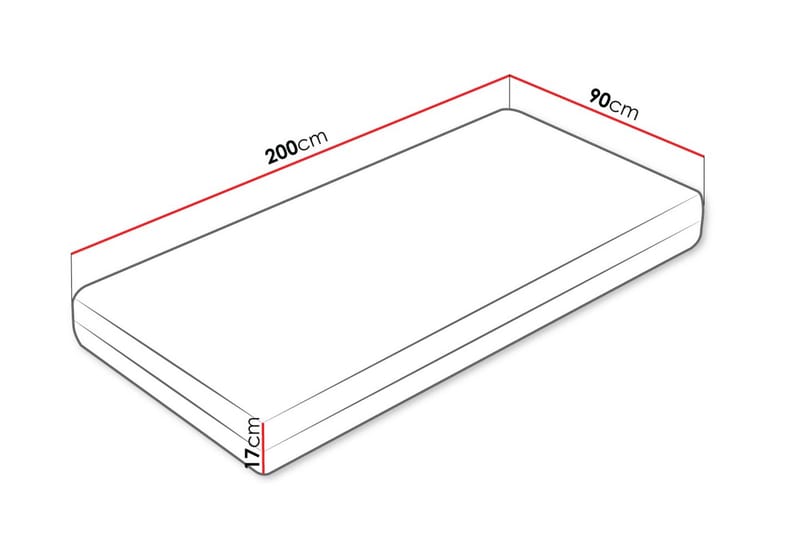 Garbo Fjærmadrass 90x200 cm - Hvit - Møbler - Barnemøbler - Barneseng & Juniorseng - Rammemadrass barn & barnemadrass