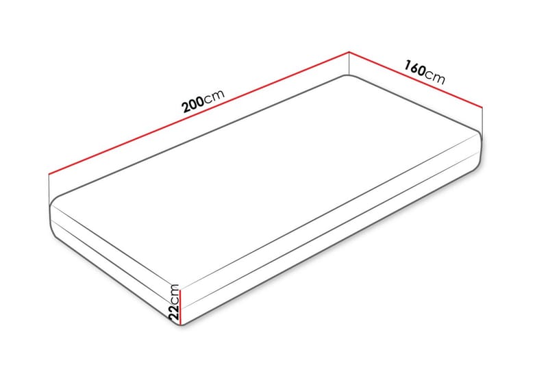 Huvudstorp Fjærmadrass 160x200 cm - Hvit - Møbler - Barnemøbler - Barneseng & Juniorseng - Rammemadrass barn & barnemadrass