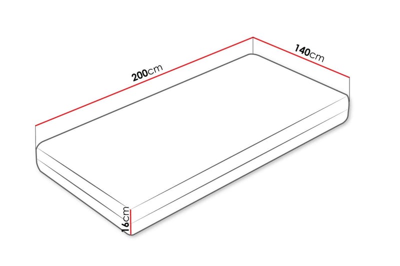 Solklint Fjærmadrass 140x200 cm - Hvit - Møbler - Barnemøbler - Barneseng & Juniorseng - Rammemadrass barn & barnemadrass