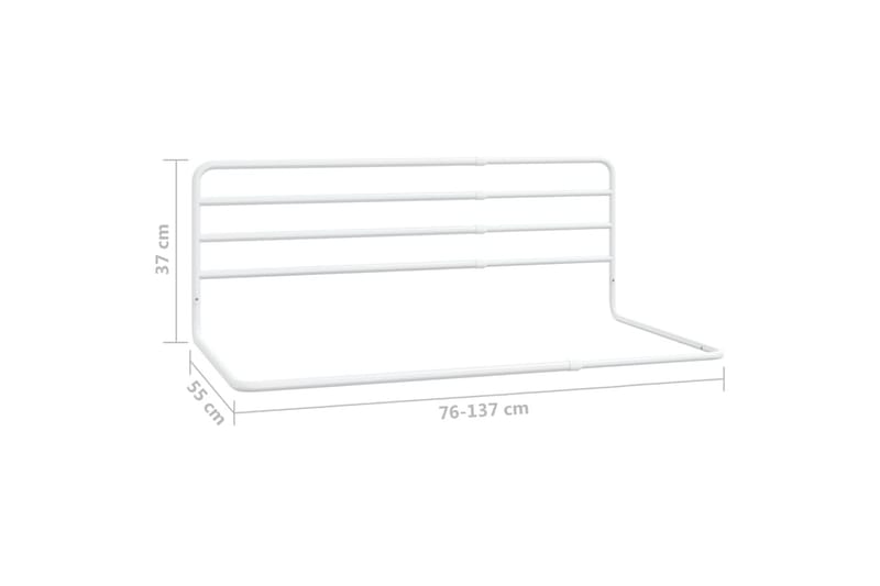 Sengehest småbarn hvit (76-137)x55 cm jern - Hvit - Møbler - Barnemøbler - Barneseng & Juniorseng - Tilbehør barneseng