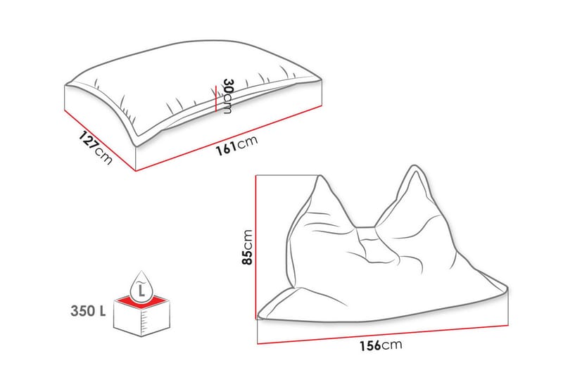 Sittepuff Barn Granan - Grøn - Møbler - Barnemøbler - Barnestol - Sittesekk & sittepuff barn