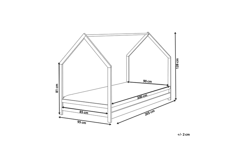 Farrah Juniorseng 90x200 cm - Hvit - Møbler - Barnemøbler - Barneseng & Juniorseng