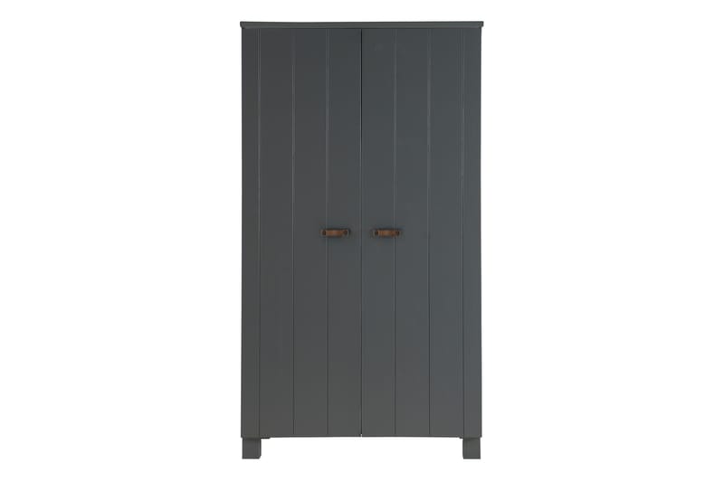 Barnegarderobe Mitchell 55x111 cm - Stålgrå - Møbler - Barnemøbler - Oppbevaring barnerom - Barnegarderobe