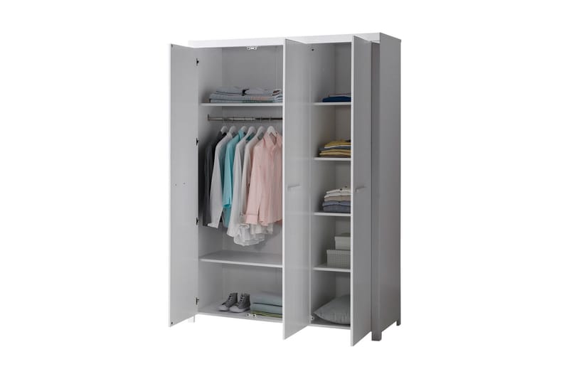 Garderobe Firros 3 Dører - Hvit - Møbler - Barnemøbler - Oppbevaring barnerom - Barnegarderobe