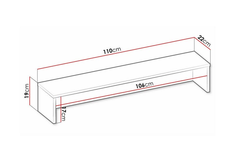 Barnehylle Rathmore 110 cm - Mørkegrå - Møbler - Barnemøbler - Oppbevaring barnerom - Hylle barnerom - Bokhylle barn