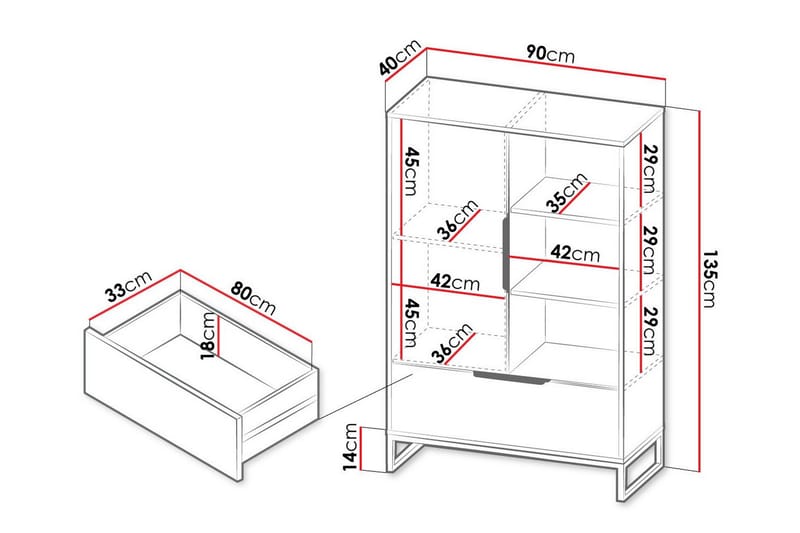 Barnehylle Staffin 90 cm - Hvid - Møbler - Barnemøbler - Oppbevaring barnerom - Hylle barnerom - Bokhylle barn