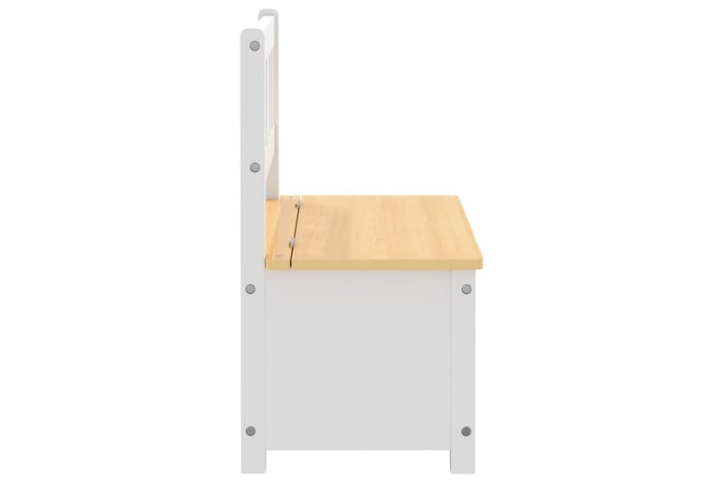 Oppbevaringsbenk for barn hvit og beige 60x30x55 cm MDF - Hvit - Møbler - Barnemøbler - Oppbevaring barnerom - Lekekasse - Lekekasse