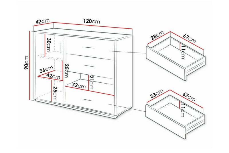 Barnekapell Rathmore 120x90 cm - Svart - Møbler - Barnemøbler - Oppbevaring barnerom - Skap barnerom