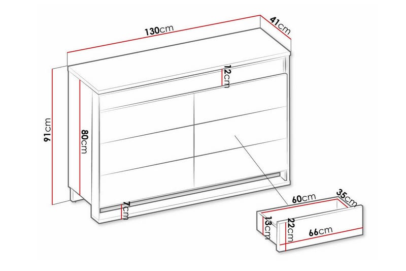 Barnekapell Rathmore 130x91 cm - Svart - Møbler - Barnemøbler - Oppbevaring barnerom - Skap barnerom