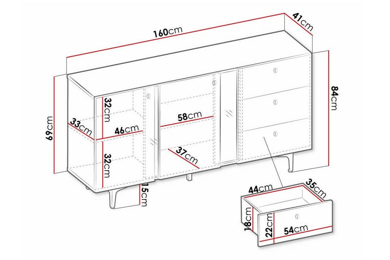 Barnekapell Rathmore 160x84 cm - Grøn - Møbler - Barnemøbler - Oppbevaring barnerom - Skap barnerom