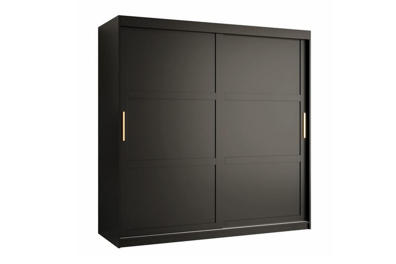 Garderobe Dunvegan 180x200 cm - Svart - Møbler - Barnemøbler - Oppbevaring barnerom - Skap barnerom