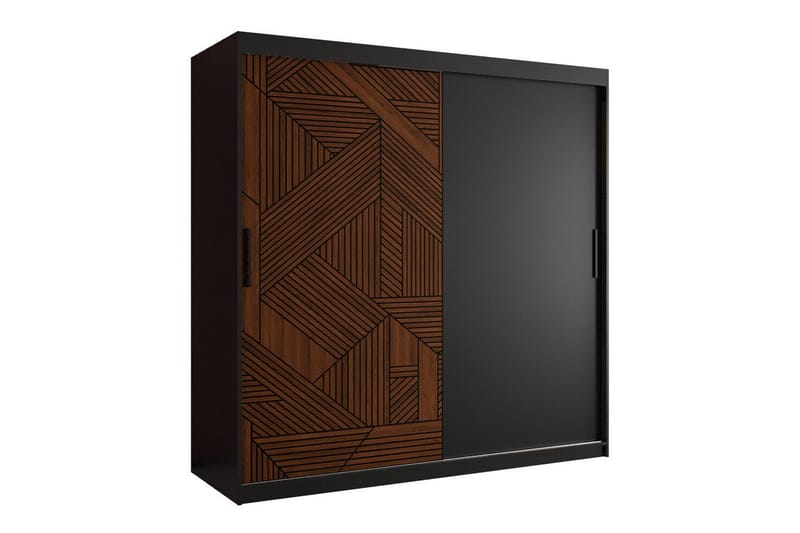 Garderobe Dunvegan 180x200 cm - Svart - Møbler - Barnemøbler - Oppbevaring barnerom - Skap barnerom