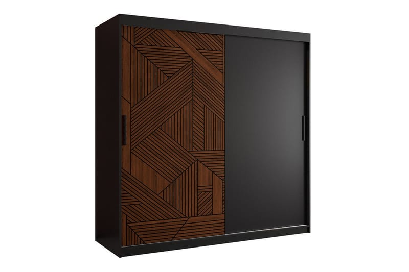 Garderobe Dunvegan 180x200 cm - Svart - Møbler - Barnemøbler - Oppbevaring barnerom - Skap barnerom