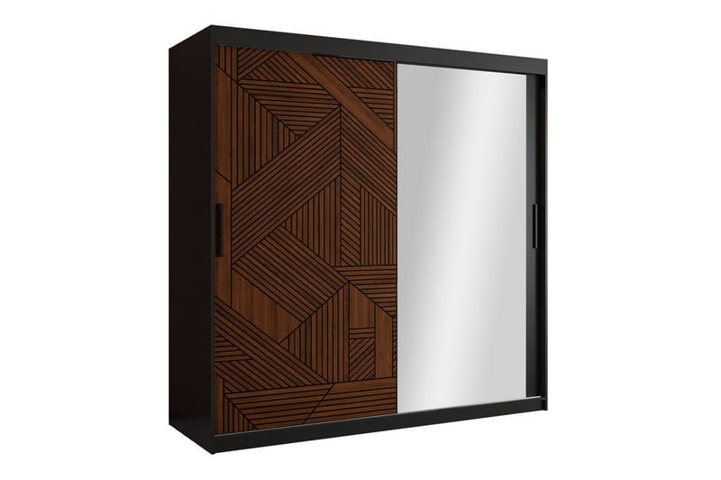 Garderobe Dunvegan 180x200 cm - Svart - Møbler - Barnemøbler - Oppbevaring barnerom - Skap barnerom