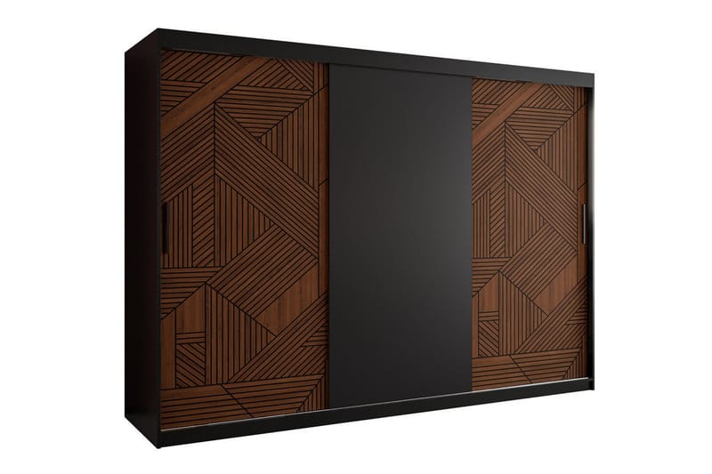 Garderobe Dunvegan 250x200 cm - Svart - Møbler - Barnemøbler - Oppbevaring barnerom - Skap barnerom