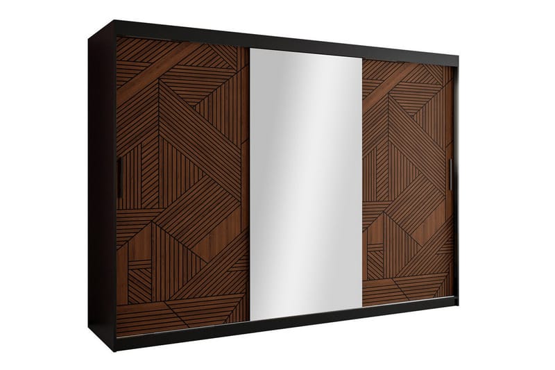 Garderobe Dunvegan 250x200 cm - Svart - Møbler - Barnemøbler - Oppbevaring barnerom - Skap barnerom