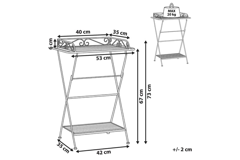 Ancud Sofabord 53 cm - Hvit - Møbler - Bord - Sofabord & salongbord