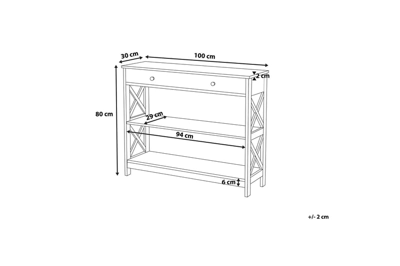 Avlastningsbord Montgomery 100 cm - Hvit - Møbler - Bord - Avlastningsbord & sidobord - Konsollbord & gangbord