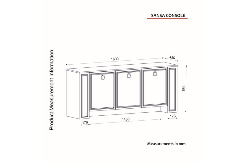 Avlastningsbord Rhodedrop 180 cm - Teak/Hvit - Møbler - Bord - Avlastningsbord & sidobord - Konsollbord & gangbord