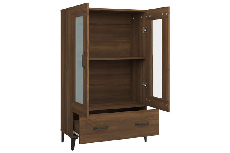 beBasic Highboard brun eik 70x31x115 cm konstruert tre - Brun - Møbler - Bord - Avlastningsbord & sidobord - Brettbord og småbord