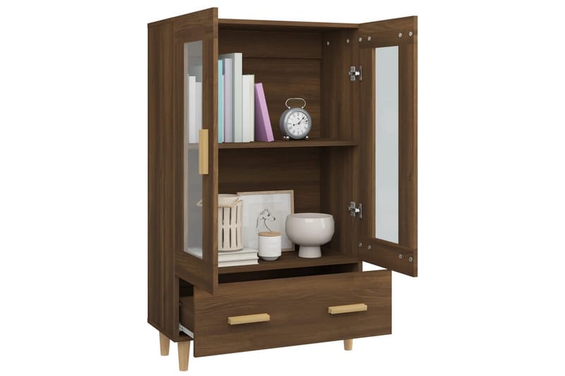 beBasic Highboard brun eik 70x31x115 cm konstruert tre - Brun - Møbler - Bord - Avlastningsbord & sidobord - Brettbord og småbord