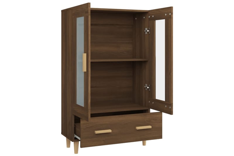 beBasic Highboard brun eik 70x31x115 cm konstruert tre - Brun - Møbler - Bord - Avlastningsbord & sidobord - Brettbord og småbord