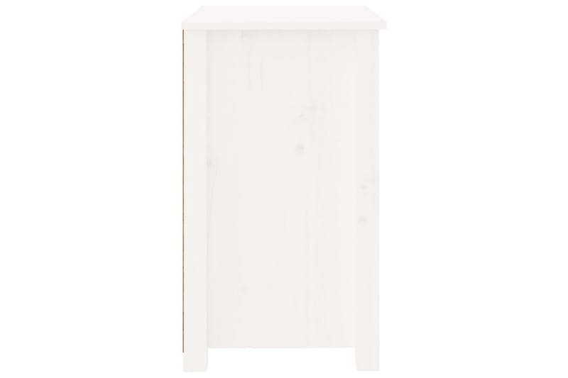 beBasic Nattbord 2 stk hvit 50x35x61,5 heltre furu - Hvit - Møbler - Bord - Avlastningsbord & sidobord - Sengebord & nattbord