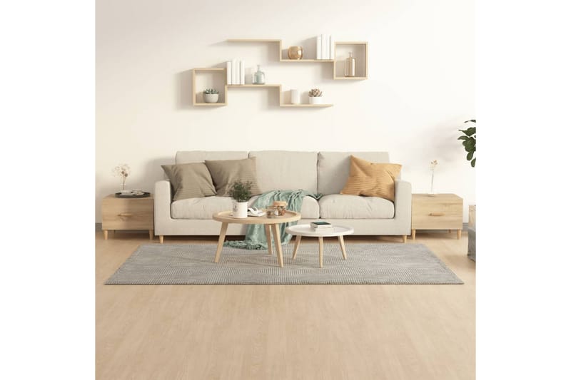 beBasic Salongbord 2 stk sonoma eik 50x50x40 cm konstruert tre - Brun - Møbler - Bord - Avlastningsbord & sidobord - Brettbord og småbord