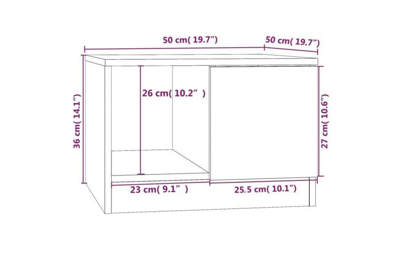 beBasic Salongbord betonggrå 50x50x36 cm konstruert tre - GrÃ¥ - Møbler - Bord - Avlastningsbord & sidobord - Brettbord og småbord