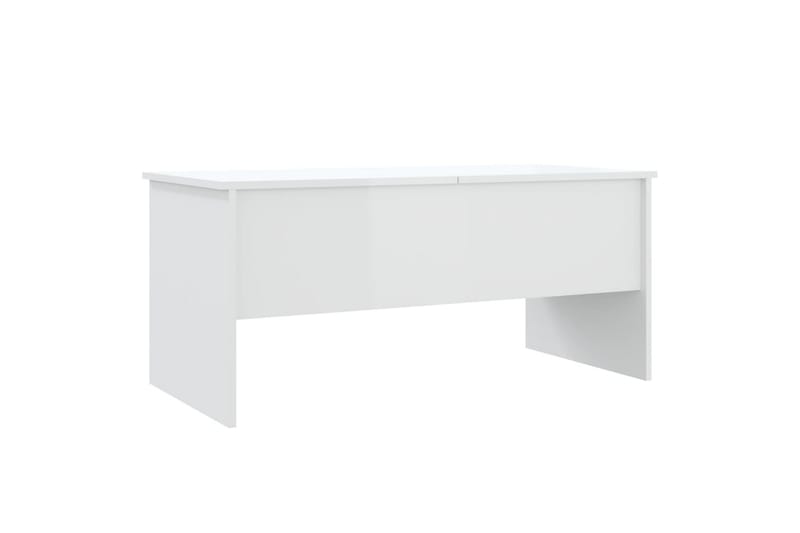 beBasic Salongbord høyglans hvit 102x50,5x46,5 cm konstruert tre - Hvit - Møbler - Bord - Avlastningsbord & sidobord - Brettbord og småbord