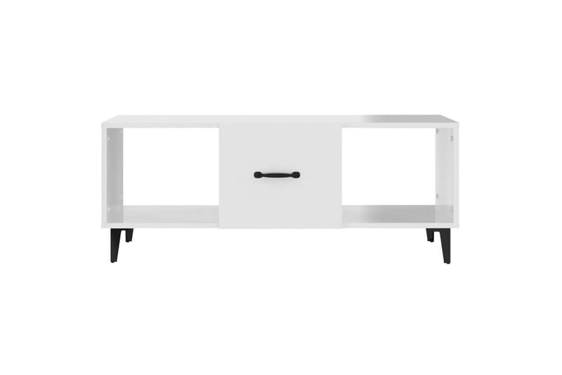 beBasic Salongbord høyglans hvit 102x50x40 cm konstruert tre - Hvit - Møbler - Bord - Avlastningsbord & sidobord - Lampebord & sidebord